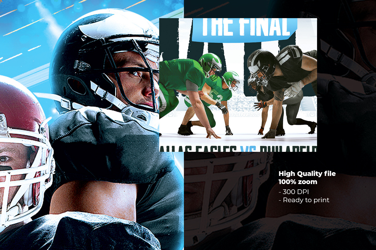 American Football Flyer Template, a Flyer Template by bunebx (Photo 4 of 5)
