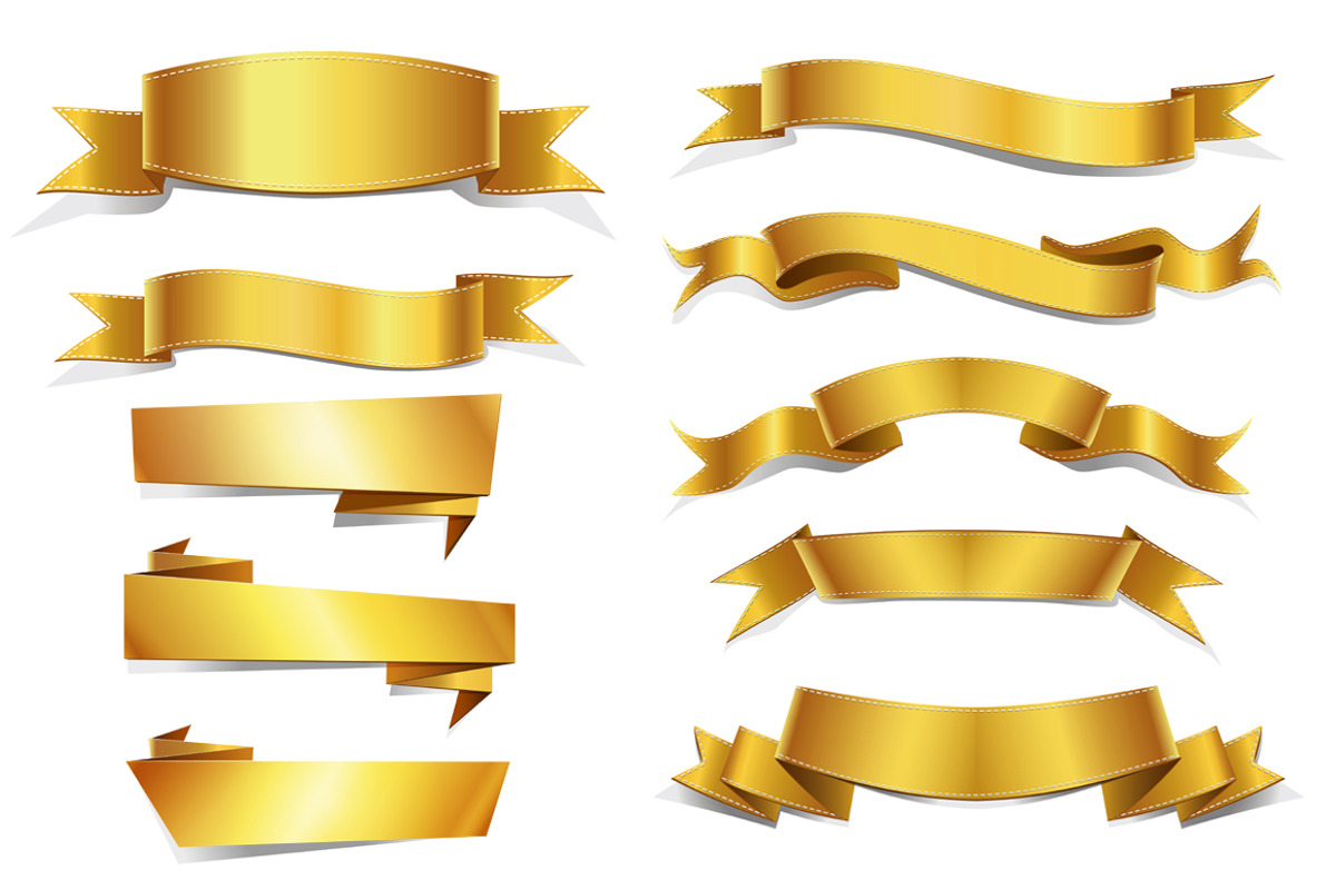 Golden Ribbons, Badges,Origami Set, a Templates & Theme by El-Studio (Photo 2 of 3)
