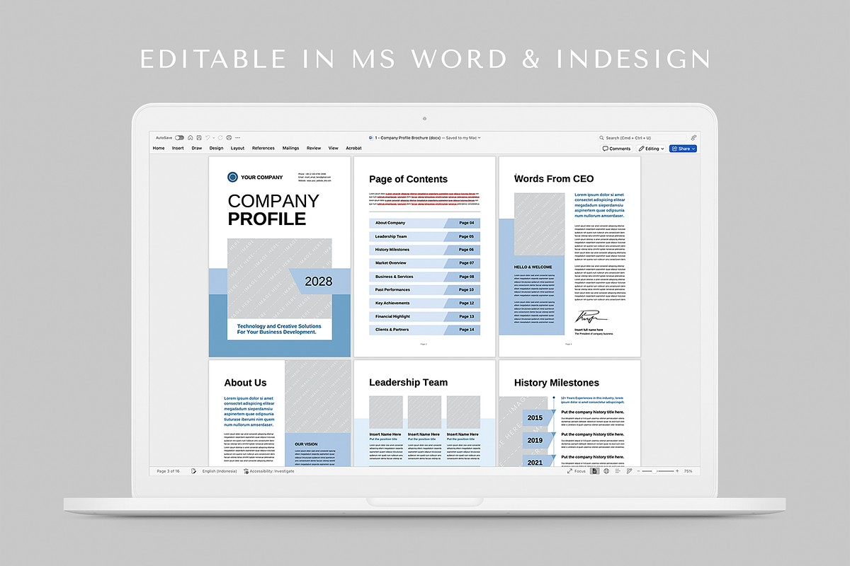 Company Profile Brochure, a Brochure Template by Leaflove (Photo 10 of 10)