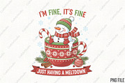 Funny Cute Snowman Christmas PNG, an Illustration by CraftArtStudio (Thumbnail 1 of 4)