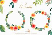 Sunny - Watercolor Floral Clipart, a Decorative Illustration by wulano (Thumbnail 4 of 6)