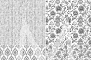 Charcoal Gray Toile Digital Papers, a Pattern Graphic by Maishop (Thumbnail 6 of 7)