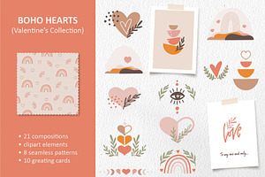 Boho Hearts and Shapes Collection