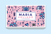 Maria Holland Business Card Template, a Business Card Template by D | S Creative Design (Thumbnail 1 of 4)