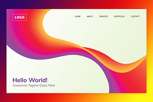 Modern Colorful Wave Flow Vector