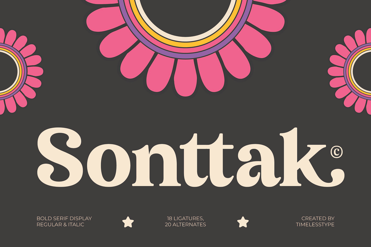 Sonttak Bold Retro Display Serif, a Serif Font by timelesstype.co (Photo 1 of 15)