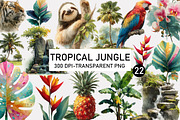 TROPICAL JUNGLE clipart, an Illustration by Designworld (Thumbnail 1 of 5)