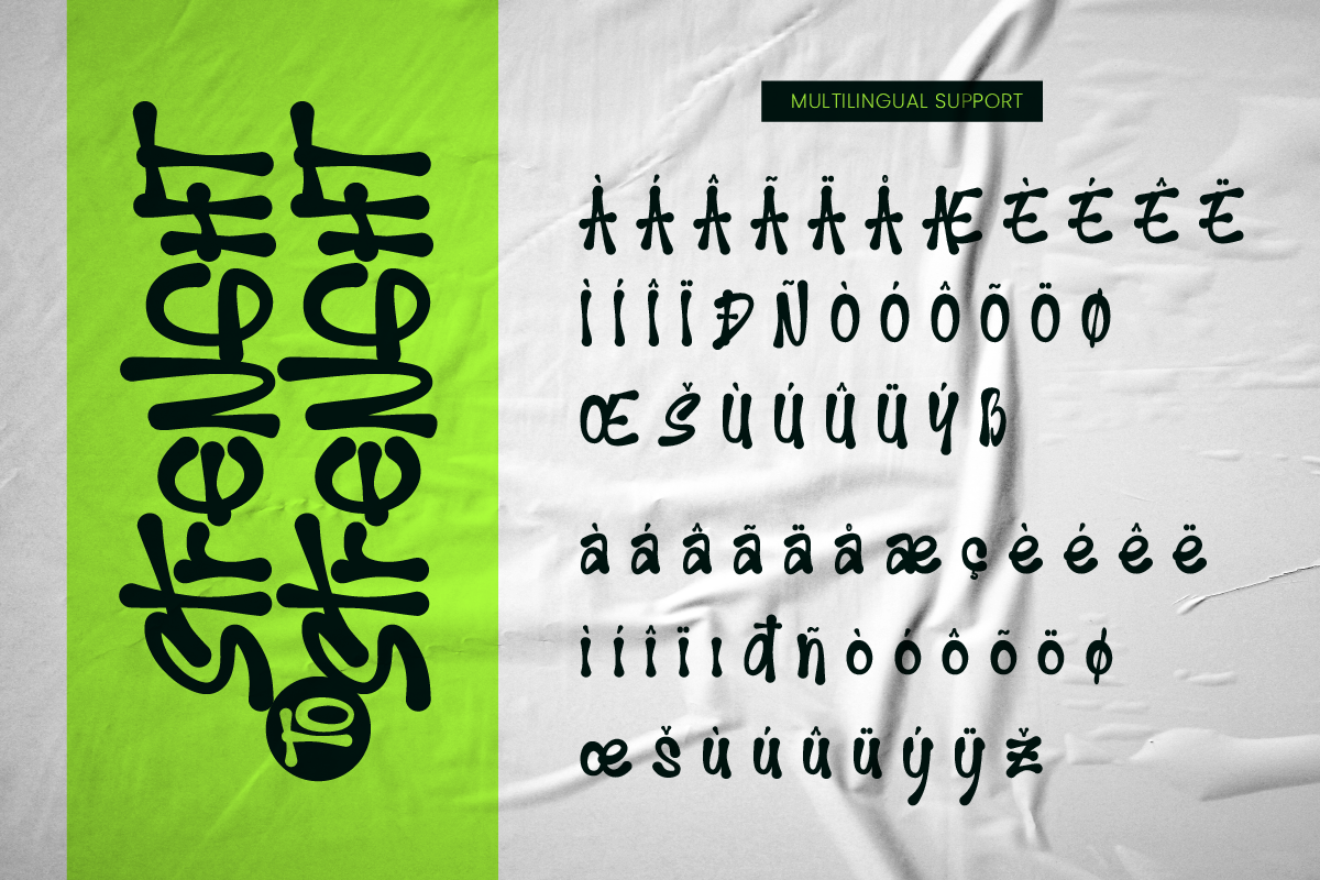 Strenght To Strenght Hand Scratch, a Handwritten Font by Ronny Studio (Photo 9 of 9)