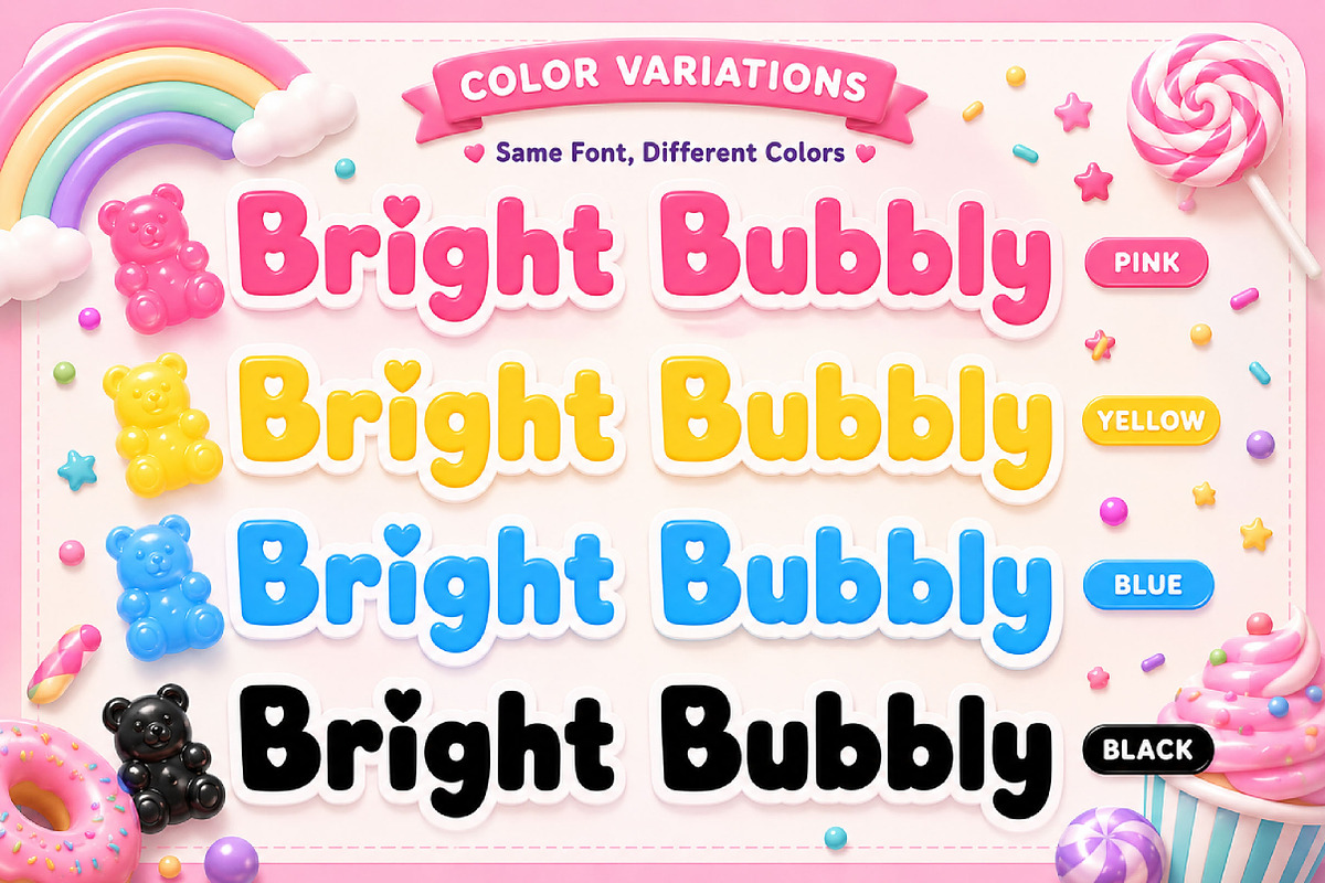 Bright Bubbly, a Slab Serif Font by Wow Magic (Photo 4 of 5)