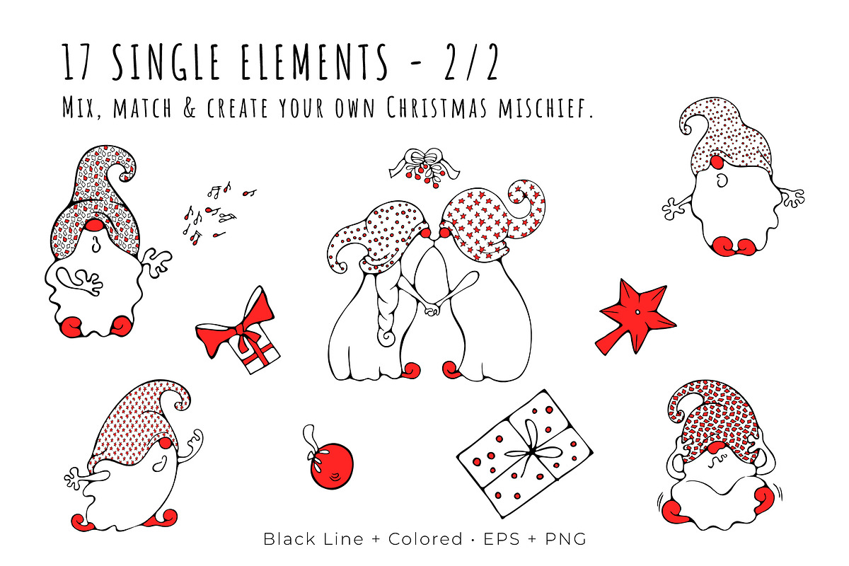 Christmas Gnome Clipart & Patterns, an Object Graphic by bubbled-rabbit (Photo 9 of 16)