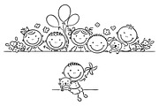 Cartoon kids frames and borders set, a Person Illustration by Bubert Art (Thumbnail 12 of 13)
