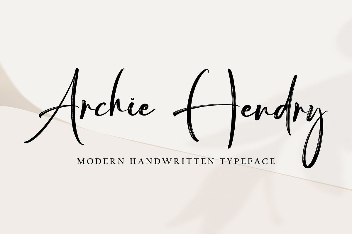 Archie Hendry, a Handwritten Font by HaKi Studio (Photo 1 of 5)
