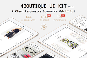 4Boutique Ecommerce UI KIT Sketch