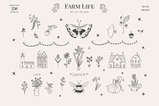 Farm Life Nostalgic line doodle icon, a Decorative Illustration by Summer Nightingale Art (Thumbnail 1 of 20)