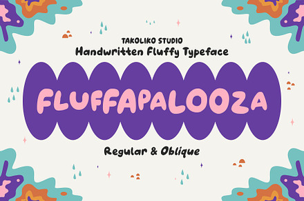 Fluffapalooza-handwritten font, a Handwritten Font by takoliko