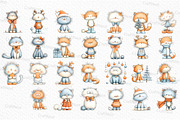 Cute Christmas Fluffy Cats, an Illustration by Craft Nest (Thumbnail 6 of 6)