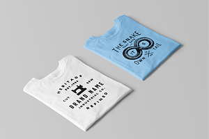 Perspective Folded T-Shirt Mockups