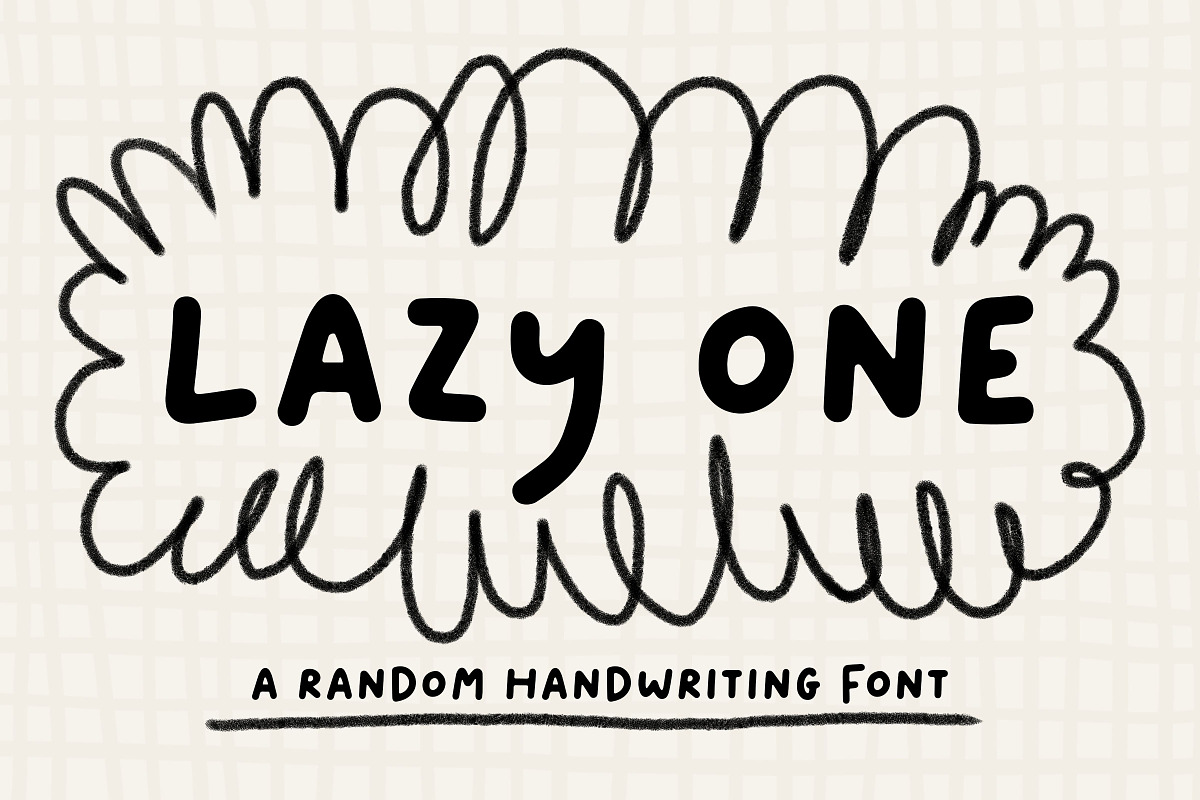 Lazy One - A Random Handwriting Font, a Handwritten Font by Happy Type Club (Photo 1 of 6)