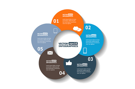 Modern circle infographics