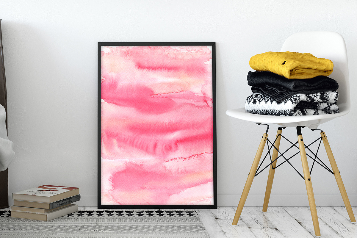 Pink Flow Watercolor, a Decorative Illustration by Planolla (Photo 5 of 7)