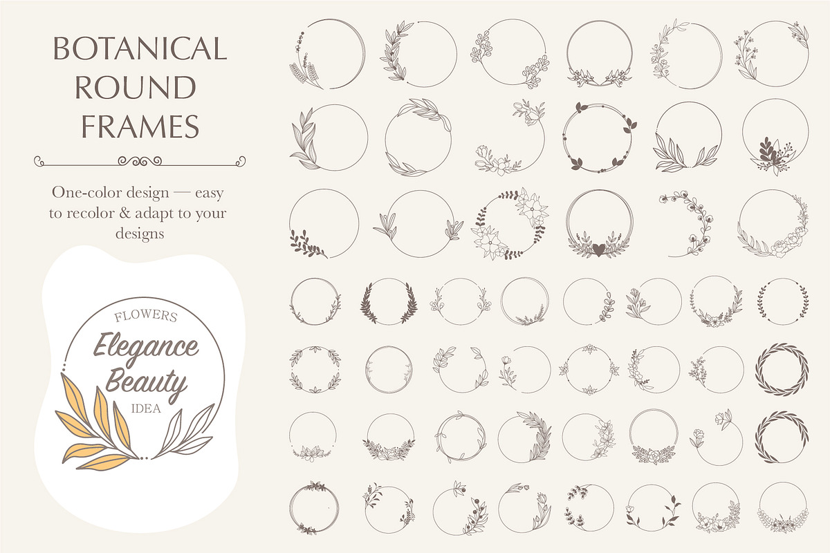 Bohemian Floral Branding Kit, a Decorative Illustration by Lettering_Logo (Photo 3 of 11)