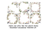 Doves of blossoming apple frames, a Background Graphic by SketchArtStudio (Thumbnail 1 of 3)