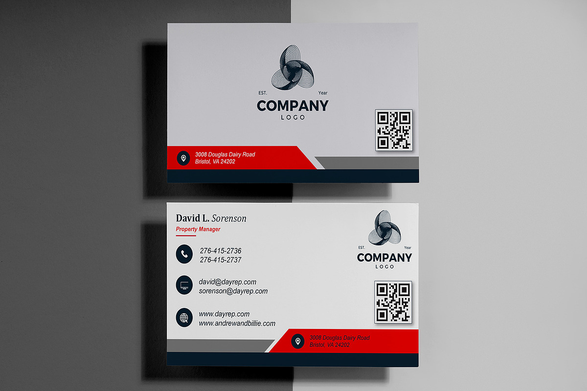Bold Real Estate Business Card PSD preview 6