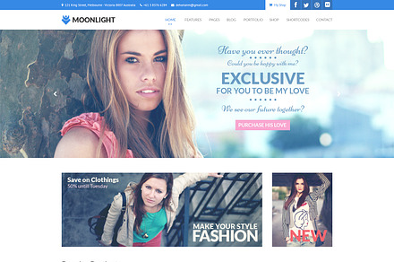 Moonlight - PSD Template WP/Commerce