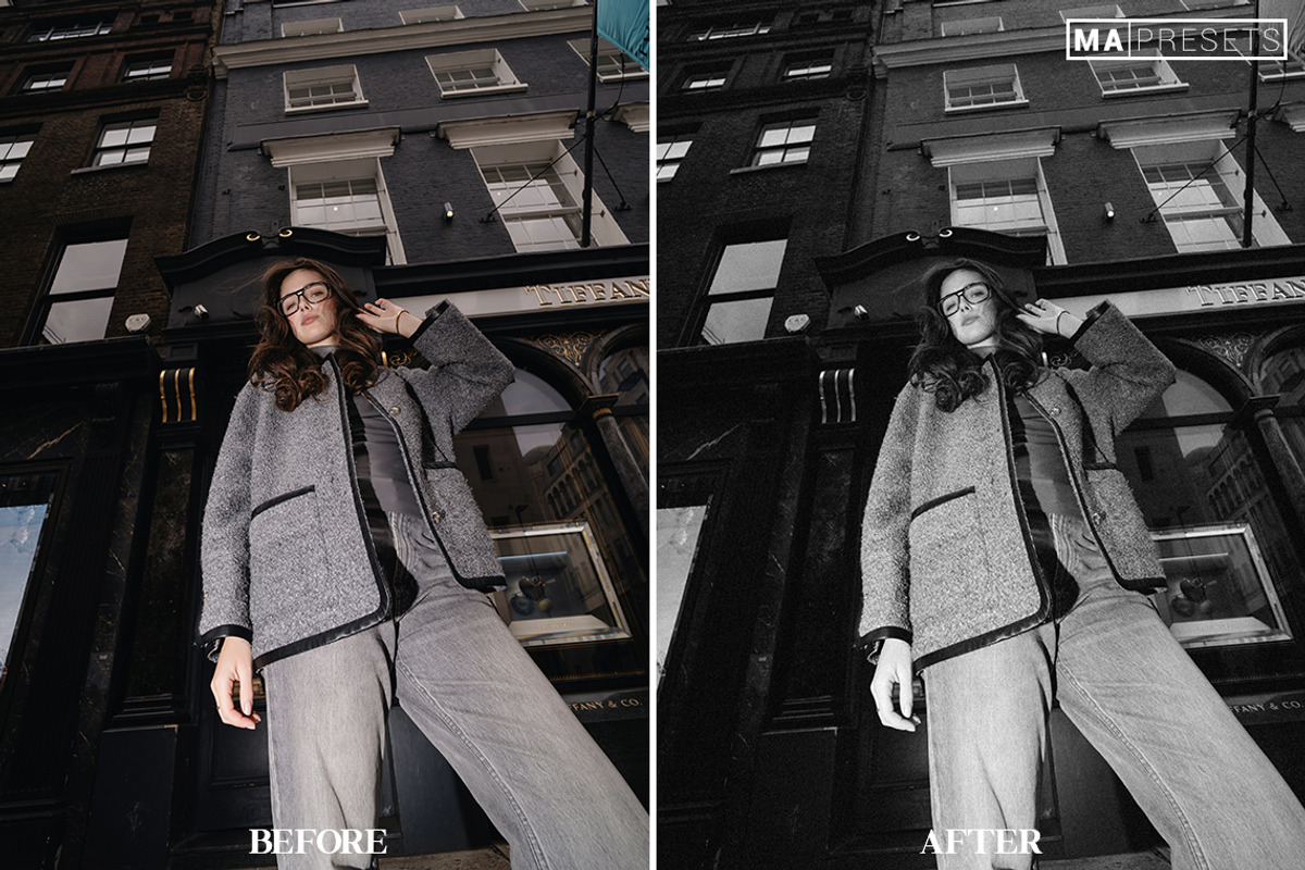 10 BLACK and WHITE Lightroom Presets, a Preset Add-On by MaPresets (Photo 3 of 14)
