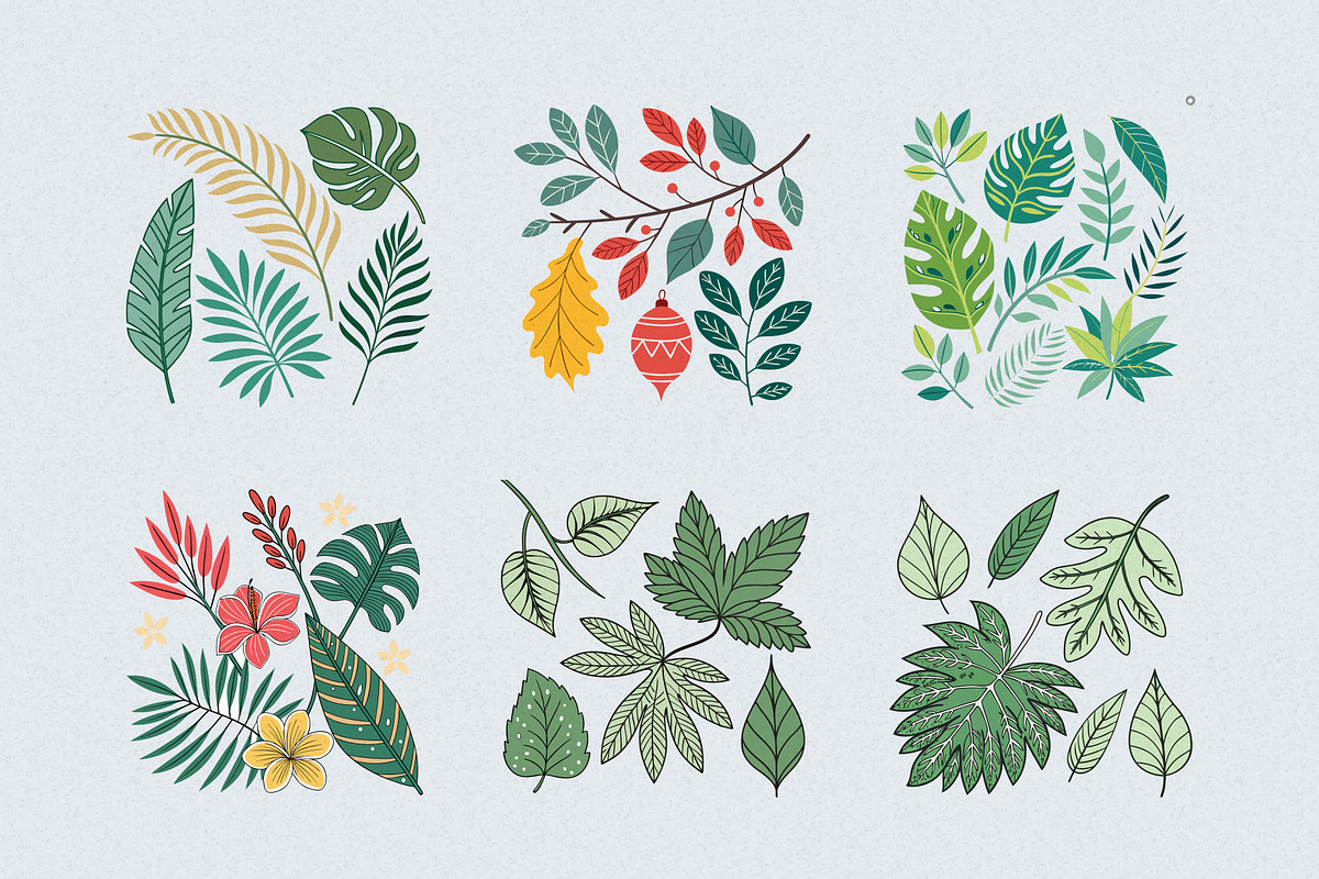 Green Leaves Watercolor Clipart, an Illustration by Helospace (Photo 5 of 10)