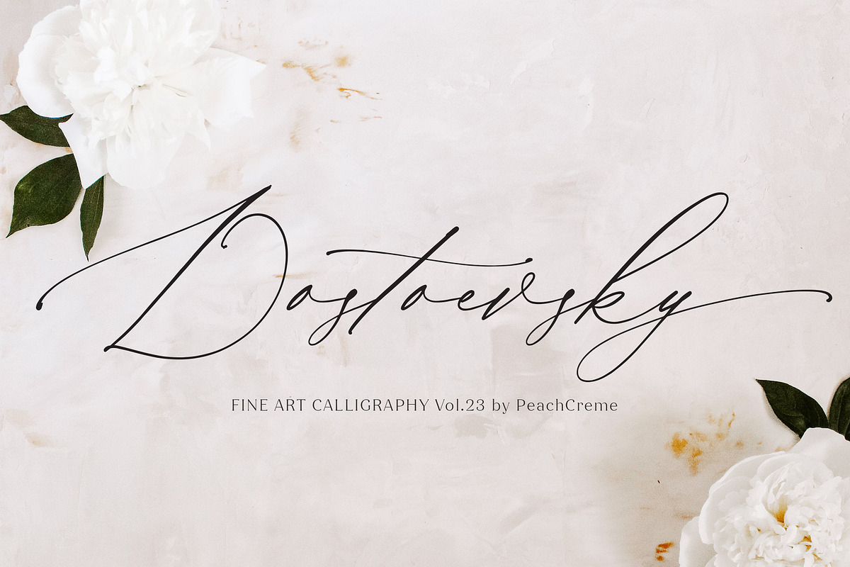 Dostoevsky // Fine Art Font SALE!!!, a Script Font by PeachCreme (Photo 14 of 14)