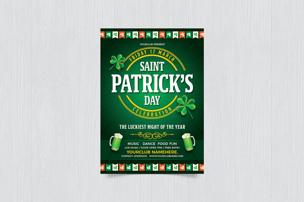 Saint Patrick's Day Celebration, a Flyer Template by DesignWorkz