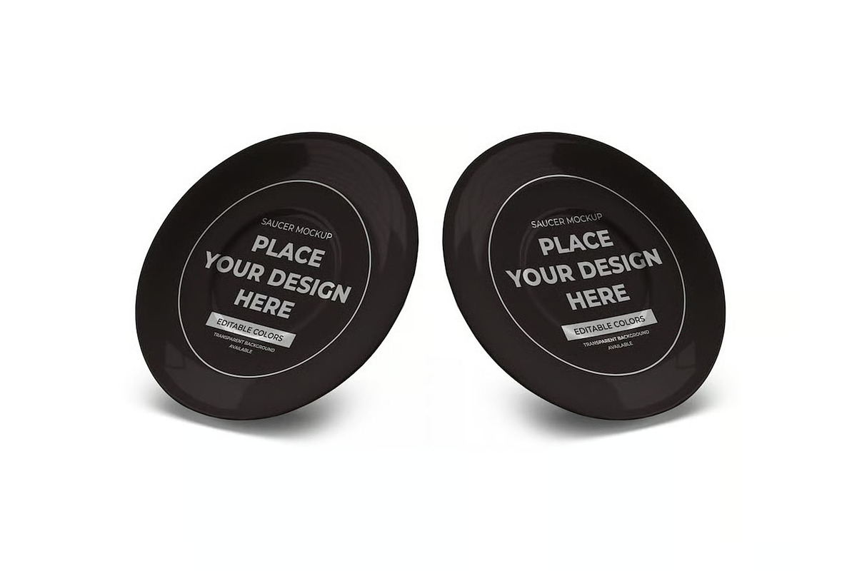 Saucer Plate Dish Mockup Template, a Household Mockup by DesignRushMarket (Photo 11 of 11)