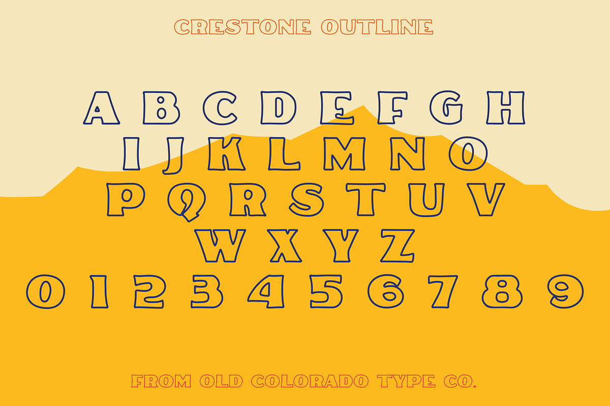 CRESTONE by Old Colorado Type Co., a Font by Old Colorado Type Co. (Photo 3 of 4)