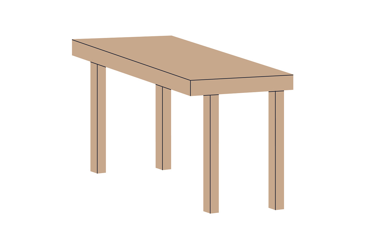 Desks, tables set. Wooden furniture, an Object Illustration by Good Studio (Photo 2 of 9)