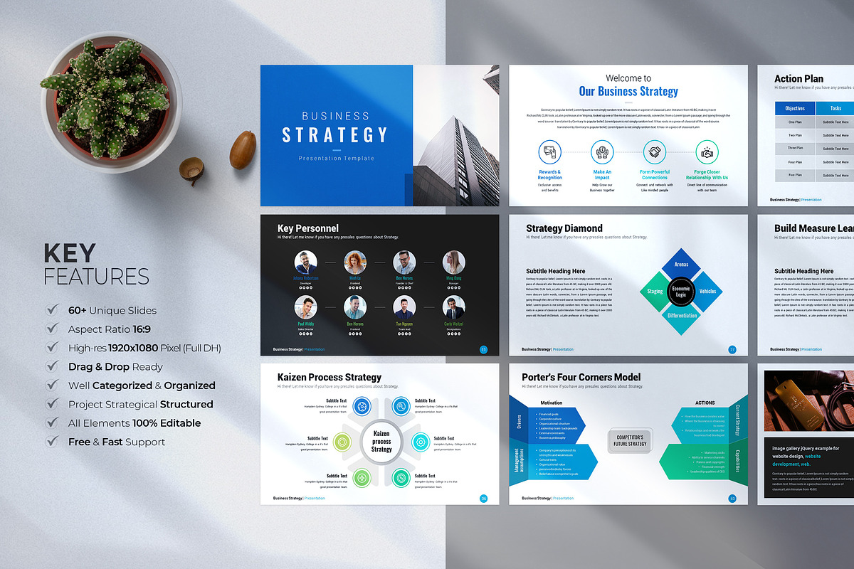 Business Strategy Google Slides, a Presentation Template by White Graphic (Photo 2 of 9)