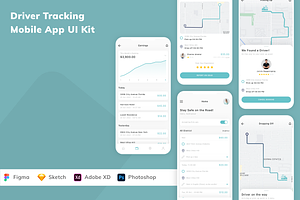 Driver Tracking Mobile App UI Kit