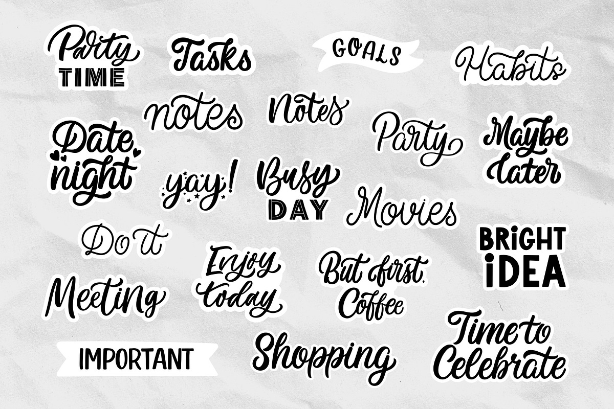 Stay organized - sticker pack, an Illustration by Kamilla.writes.letters (Photo 4 of 5)