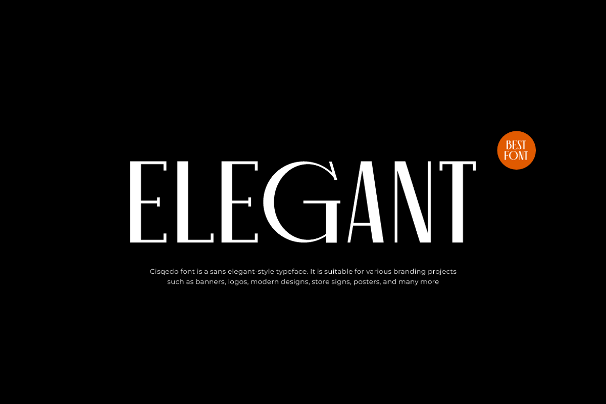 Cisqedo - Modern Luxury Font, a Sans Serif Font by QR Design Studio (Photo 3 of 7)