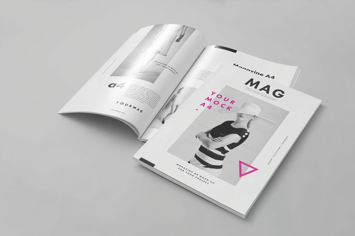 Open & Closed A4 Magazine Mockup, a Books & Magazine Mockup by DesignRushMarket (Photo 2 of 2)