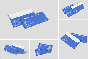 Professional DL Envelope Mockup PSD