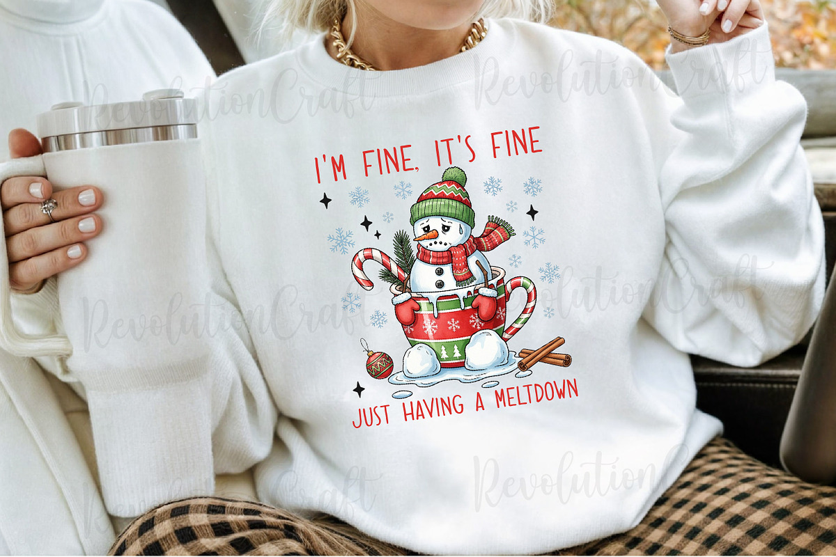 Funny Cute Snowman Png Christmas Png, an Illustration by OK Design (Photo 2 of 4)