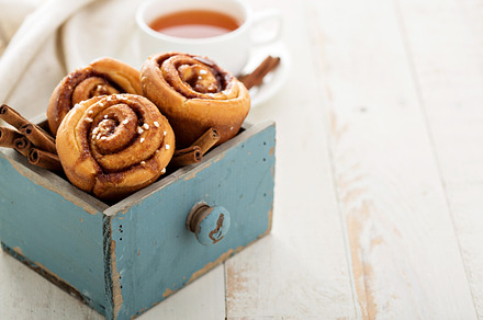 Cinnamon buns for breakfast stock photo containing cinnamon and buns, a Food & Drink Photo by farwasser