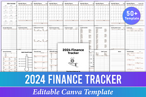 2024 Finance Tracker Canva KDP