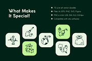 Recycle Doodle Art Set, an Outline Icon by Vectors Market (Thumbnail 2 of 8)