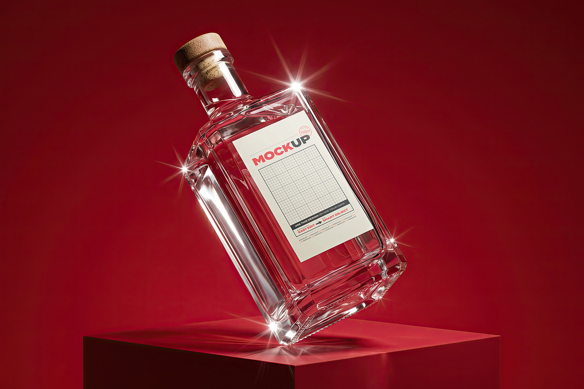 Spirit Bottle Label Mockups, a Packaging Mockup by Luuqas Design (Photo 3 of 4)