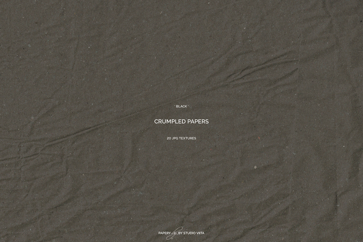 Black Crumpled Paper Textures | JPG, a Texture Graphic by Studio Viita (Photo 3 of 10)