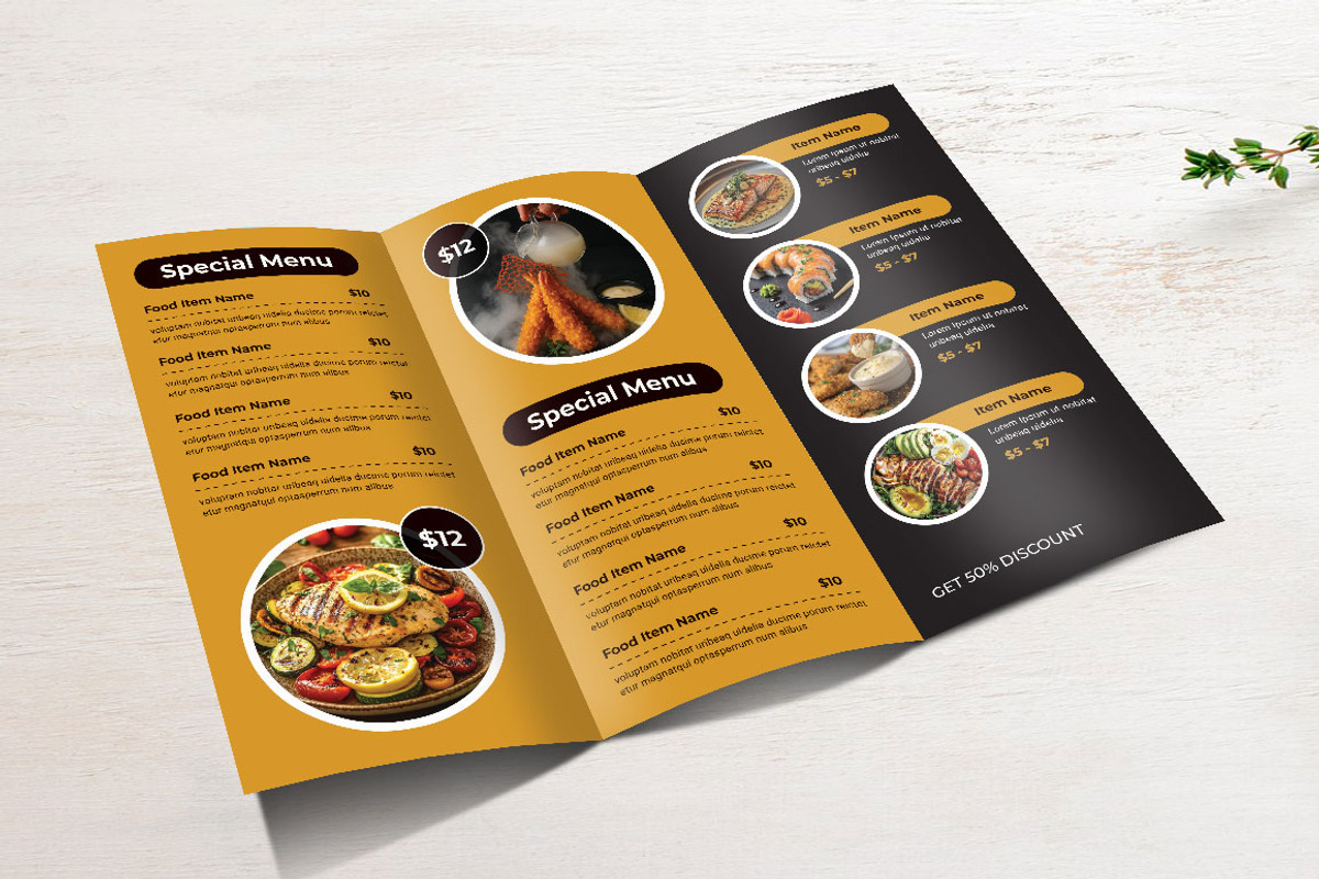 Delicious Food Menu Brochure, a Brochure Template by yanindesign (Photo 3 of 3)