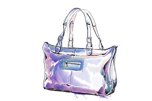 Watercolor Painting Of Purse, Sac