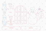 Snowman Kids Winter Sign SVG, a Seasonal Illustration by taramija (Thumbnail 3 of 3)
